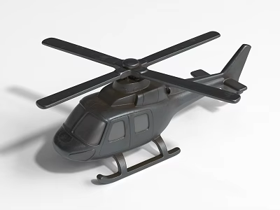 Black Helicopter Model Supporting Space Mission Aerial Operations And Exploration 3d model