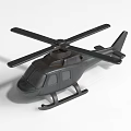 Black Helicopter Model Supporting Space Mission Aerial Operations And Exploration