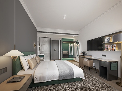 Hotel Room King Room 3d model