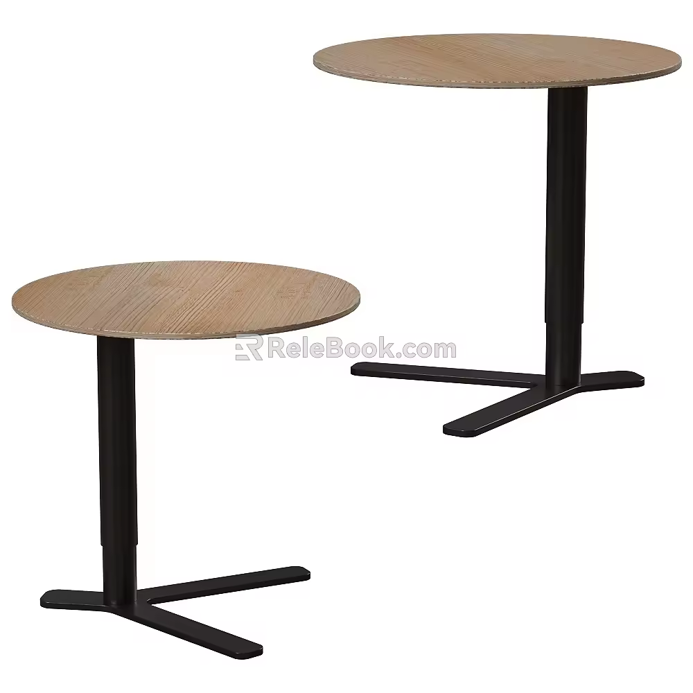 Yo round table 18 3d model