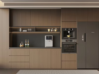 Modern Luxury Wardrobe Design with Open Storage Wooden Cabinets and Space-saving Organizer 3d model