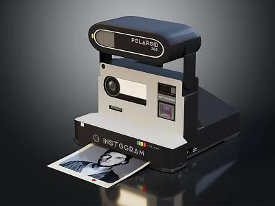 Polaroid Instant Camera Printing Instagram Photo For Digital Photography Enthusiasts 3d model