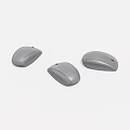 Three Gray Wireless Mice Featuring Modern Ergonomic Design For Desktop Computers