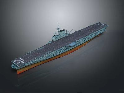 Aircraft Carrier A Naval Water Vehicle With Large Deck And Detailed 3d model