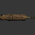 3D Leopard Model With Spotted Coat Standing On Reflective Gray Surface