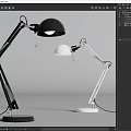 Modern Black and White Desk Lamps with Adjustable Arms for Home Office Use