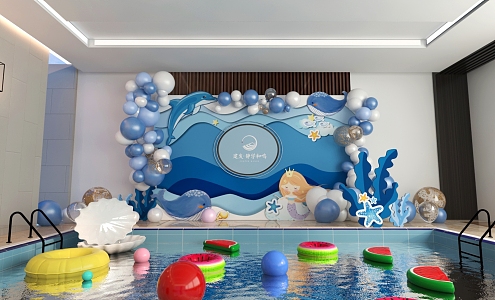 Modern Swimming Pool Michen 3d model