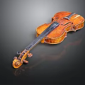 Classic Brown Wooden Violin With Shiny Body And Detailed Scroll Design