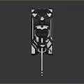 Detailed Military Tank Model Featuring Black White Camouflage Gun Barrel And Tracks