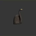 Swan Shaped Decoration With Brown Spotted Body And Yellow Head