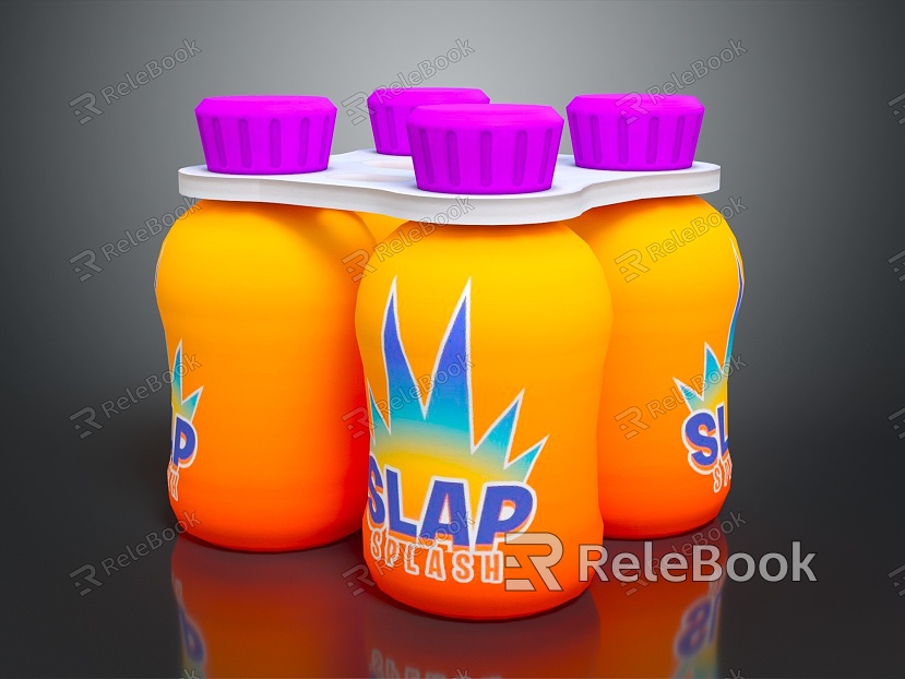 Modern Beverage Beverage Bottle Beverage Can Fruit Juice Fruit Juice Drink model