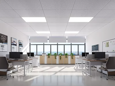 modern public office area doctor's office administrative office 3d model