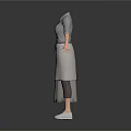 Woman Showcasing Different Outfits With Tops Skirts Pants Belts Aprons And Shoes