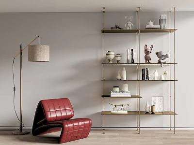 Modern Storage Rack Storage Rack Bookshelf Book Ornaments Jewelry Ornaments 3d model