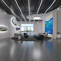 Modern Living Room Interior With Round Rug Sofa Decorative Paintings And Large Windows