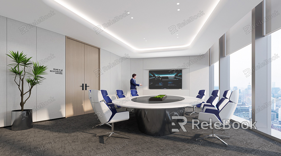 Modern Meeting Room Meeting Table and Chair model