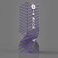 Modern Spiritual Fortress Design With Geometric Structure And Purple Lighting Accents