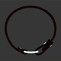 Vintage Red Leather Bracelet With Metal Buckle And Distressed Texture