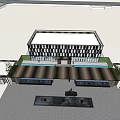 Modern Sales Office Architecture Exhibition Art Gallery Architecture 3d model