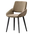 Modern Light Gray Padded Leisure Chair With Black Metal Legs And Ergonomic Backrest