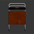 Modern Red Dining Chair With Chrome Metal Frame And Curved Legs Design