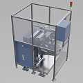 Automated Industrial Equipment With Metal Frame Transparent Enclosure And Indicator Light