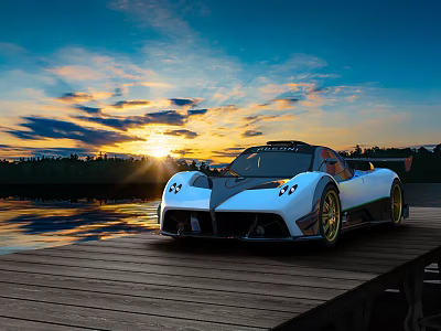 Modern sports car Pagani 3d model