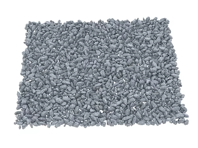 High Quality Gray Crushed Stone And Natural Wood For Outdoor Landscaping Design 3d model