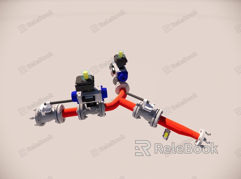 Piping and valve arrangement model