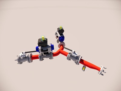 Piping and valve arrangement model