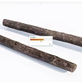Natural Stone And Wood Logs With Textured Surfaces On White Backdrop