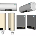 Different Types of Electric Water Heaters in White Beige Gray for Home Daily Use