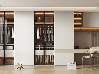 Modern Wardrobe Home Cloakroom 3d model