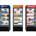 Branded Beverage Display Refrigerators with Pepsi Fanta Coca Cola Drinks Inside