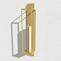 Modern Wall Sconce With Brass Frame And White Light For Interior Decoration 3d model