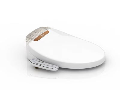 Smart Modern Toilet With Automatic Lid And Control Panel Design Features 3d model