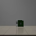 White And Green Laboratory Equipment With Control Panel Glass Door On Tile Floor