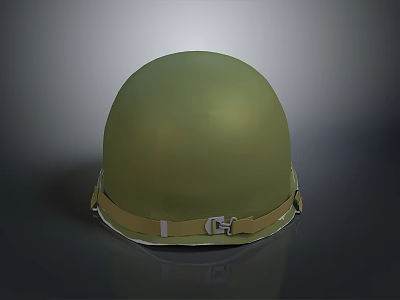 Military Green Helmet With Adjustable Strap Buckle And Durable Protection Design 3d model