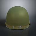 Military Green Helmet With Adjustable Strap Buckle And Durable Protection Design