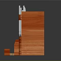 Detailed Wooden Pipe Organ Featuring Metal Pipes Keyboard And Pedals Structure