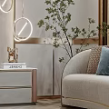 Elegant Modern Bedroom With Luxurious Bed Crystal Chandelier Nightstands Circular Wall Decor And Soft Rug