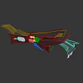 Space and Aerospace Futuristic 3D Model of Sleek Technological Spacecraft Component
