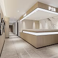 Modern Design Of Nurse Station In Hospital Outpatient Clinic Corridor
