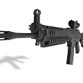 Modern Black Tactical Rifle With Scope Magazine Ergonomic Grip And Durable Design