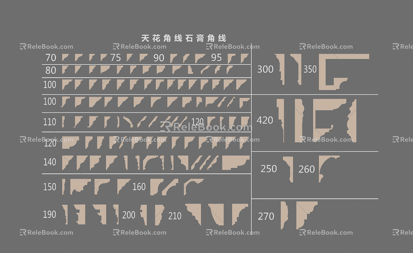 European-style plaster line cornice line 3d model