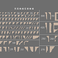 European-style plaster line cornice line 3d model