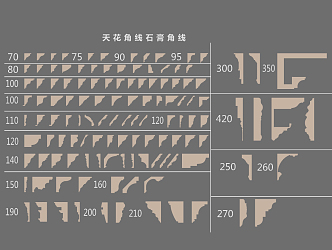 European-style plaster line cornice line 3d model