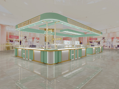 Modern Jewelry Store 3d model