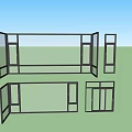 Floor-to-Ceiling Windows Design With Sliding Panels And Multiple Frame Style Options 3d model