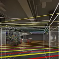 Modern Indoor Playground With Colorful Lines Structural Frames And Bright Design Layout